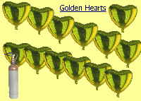 Schöne Hochzeit Golden Hearts: Goldene-Herzluftballons-aus-Folie-mit-Ballongas